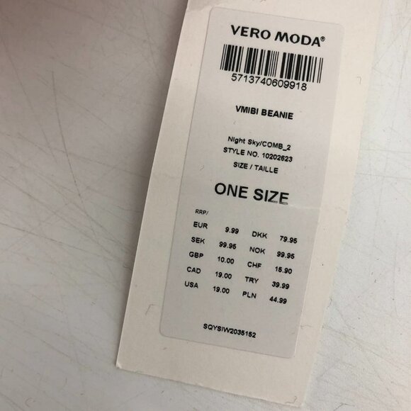 NWT Vero Moda Night Sky  100% Fashion Vmibi Beanie OS - Picture 5 of 14